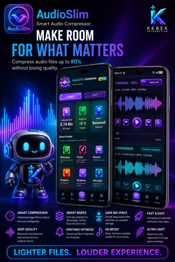 AudioSlim audio tools screen